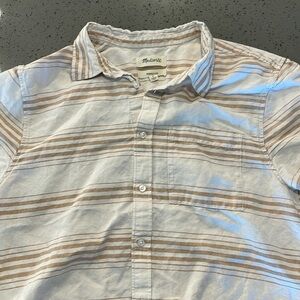Madewell perfect fit linen button down shirt size Large